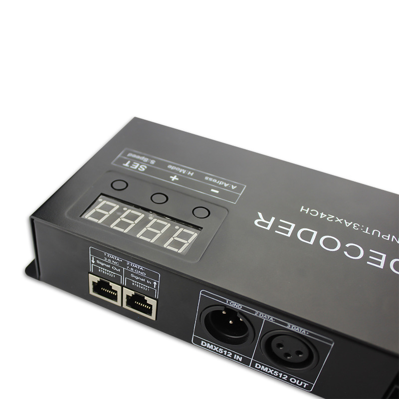 DC5-24V 24CH 72A RGB LED Strip Decoder DMX Control DC5-24V 24CH 72A RGB LED Strip Decoder DMX Control
